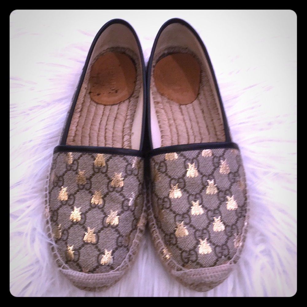 🐝🐝🐝 EUC Authentic GUCCI BEE Espadrilles 🐝🐝🐝